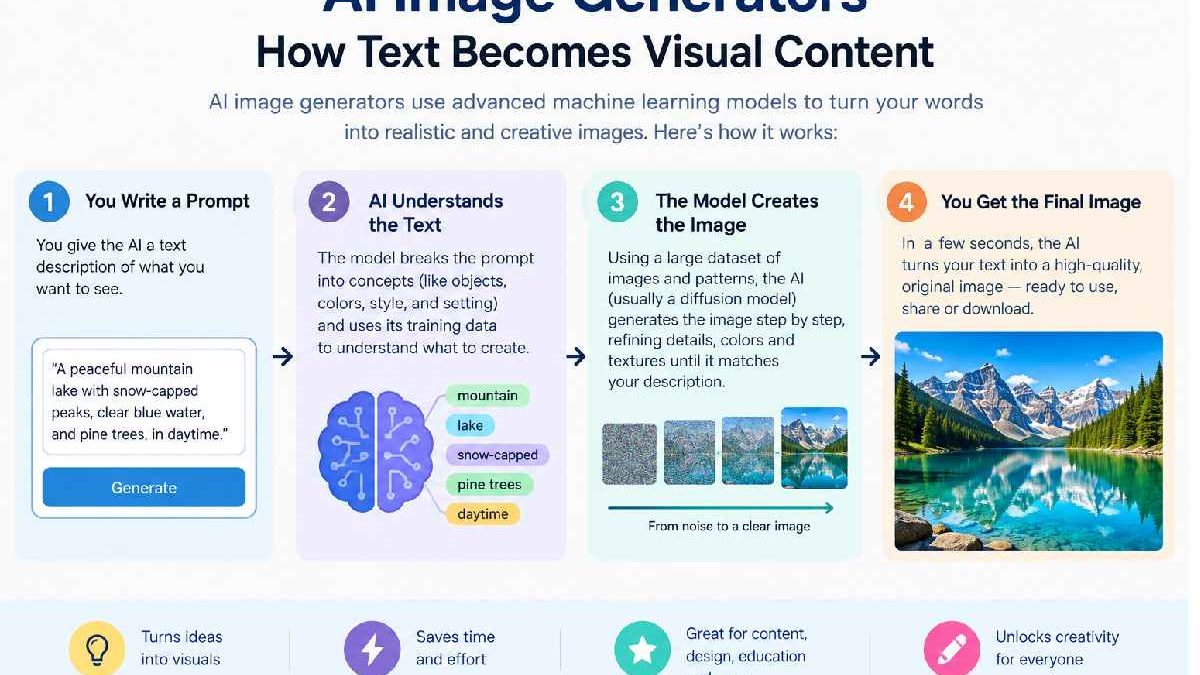 Understanding AI Image Generators: How Text Becomes Visual Content